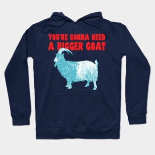 Need a bigger GOAT. Jaws Parody Hoodie